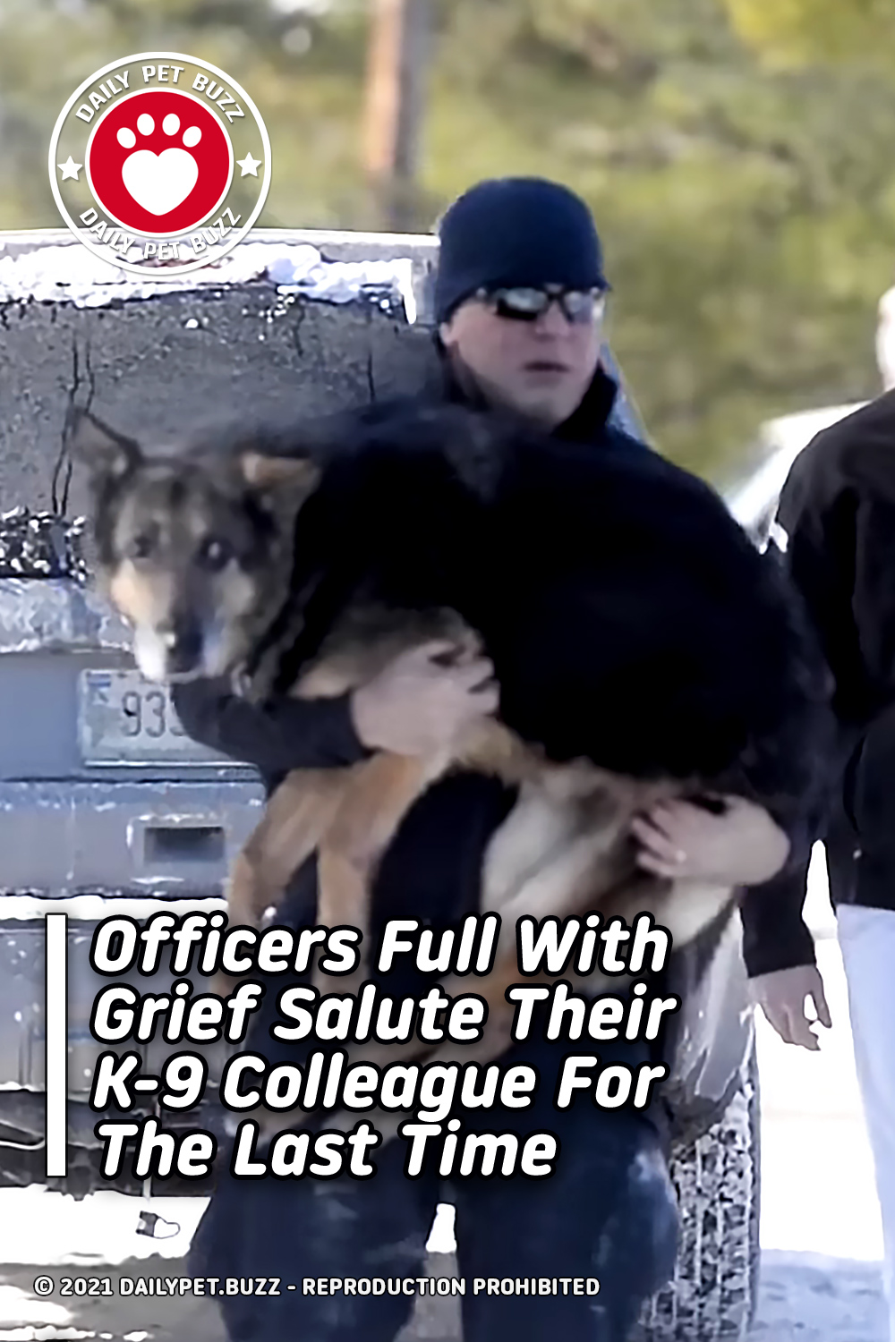 Officers Full With Grief Salute Their K-9 Colleague For The Last Time