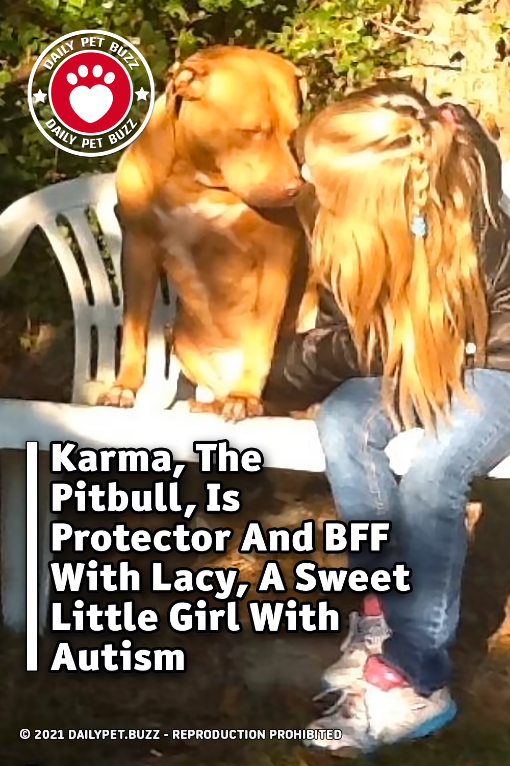 Karma, The Pitbull, Is Protector And BFF With Lacy, A Sweet Little Girl With Autism