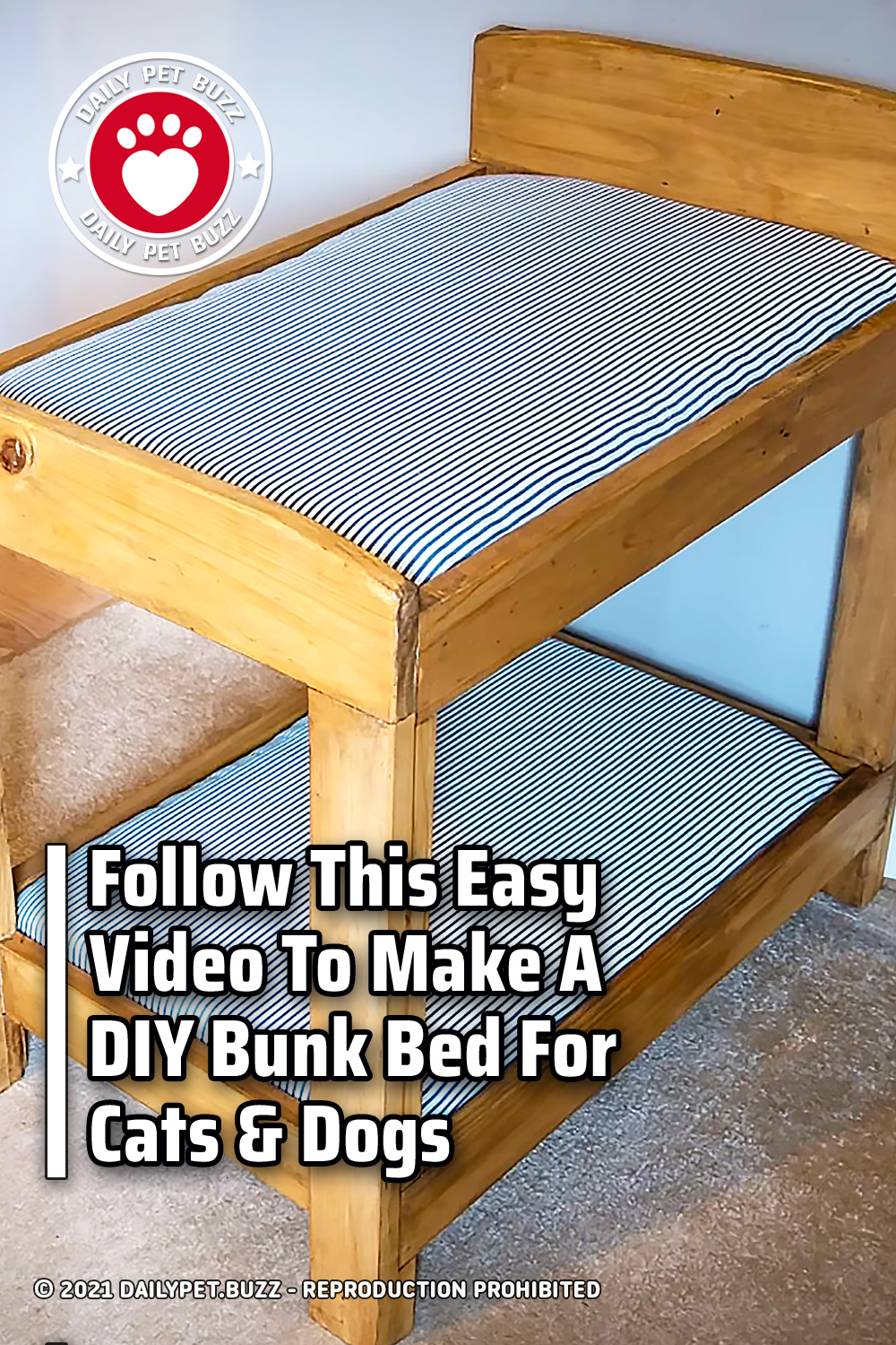 Follow This Easy Video To Make A DIY Bunk Bed For Cats & Dogs