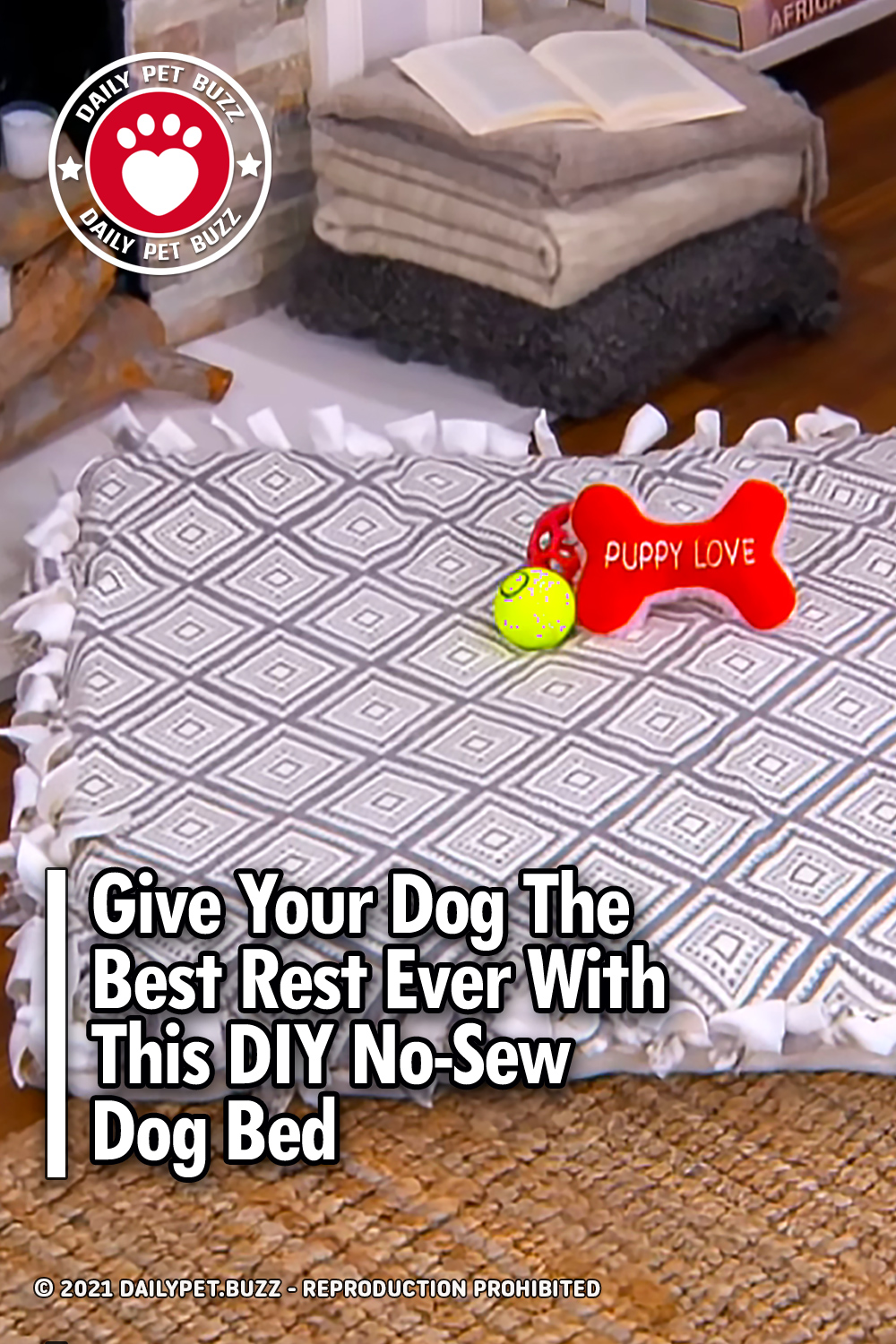 Give Your Dog The Best Rest Ever With This DIY No-Sew Dog Bed