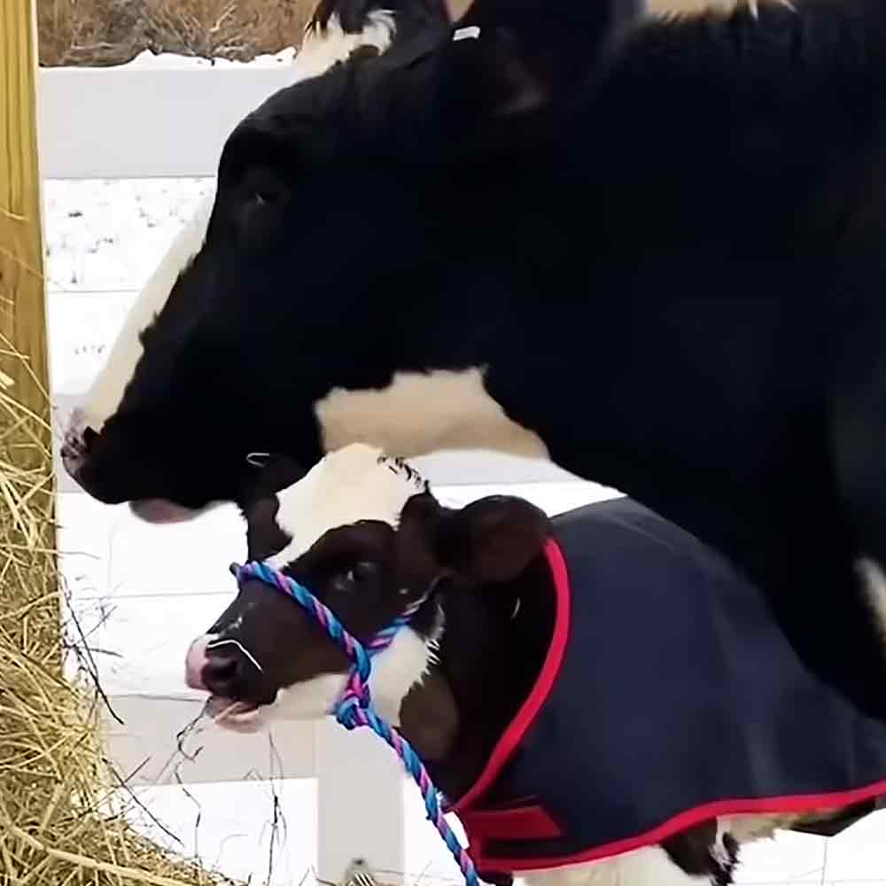 Mama cow reunites with her baby