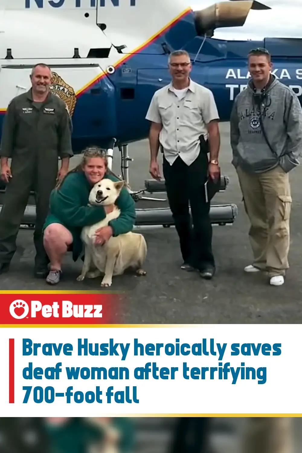 Brave Husky heroically saves deaf woman after terrifying 700-foot fall