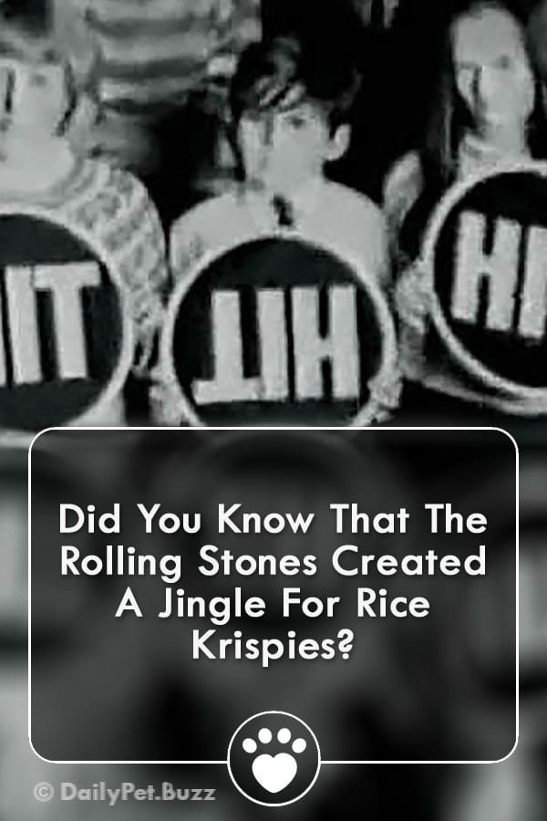 Did You Know That The Rolling Stones Created A Jingle For Rice Krispies?