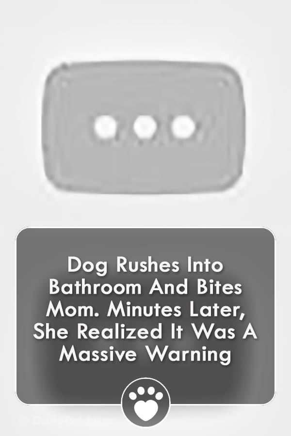 Dog Rushes Into Bathroom And Bites Mom. Minutes Later, She Realized It Was A Massive Warning