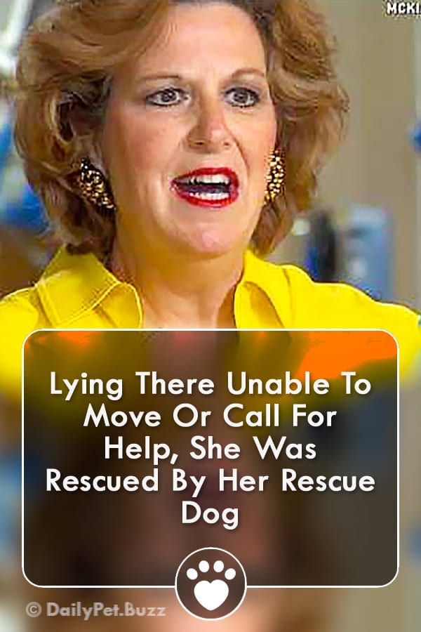 Lying There Unable To Move Or Call For Help, She Was Rescued By Her Rescue Dog