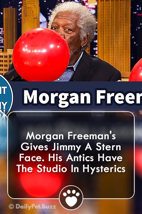 Morgan Freeman\'s Gives Jimmy A Stern Face. His Antics Have The Studio In Hysterics